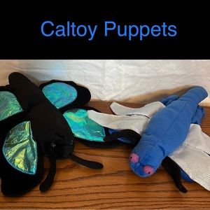 Caltoy butterfly and dragonfly puppets